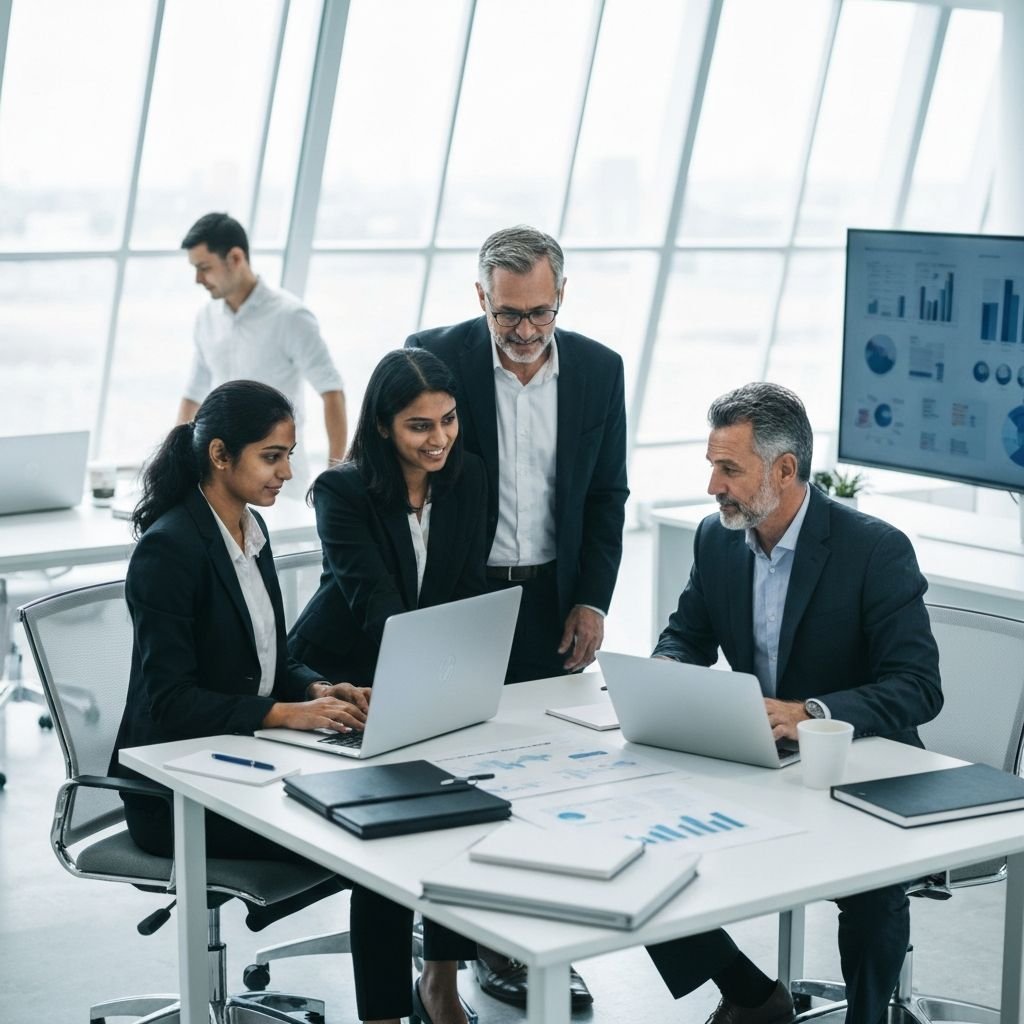 Digital marketing team collaborating